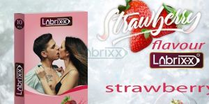 Strawberry Flavour Extra Dotted Condom