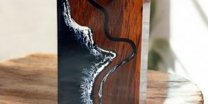 Epoxy Rosewood Urn Box