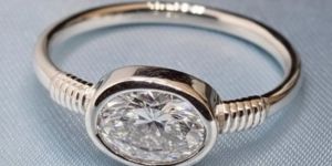 Oval Silver Stone Ring
