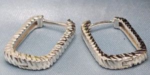 Sterling Silver Square Earring