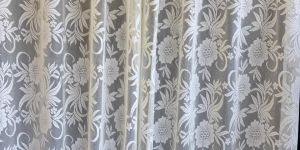 Elegant Floral Designer Net Curtain Fabric