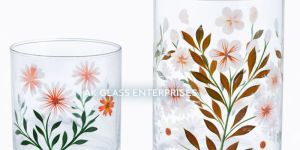 Glass Hand Painted Jars