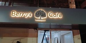 Round LED Acrylic Restaurant Branding Logo Sign Board