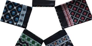 Printed Black Gamcha