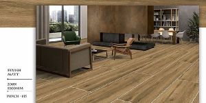 Rich Walnut Wood Look 200X1200 Satin Wooden Plank Tile