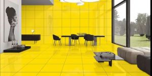 Yellow Special 600x600mm Glossy Porcelain Floor Tile