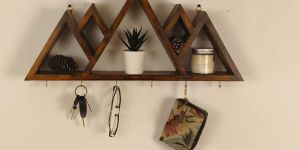 wooden heritage organizer wall shelf