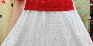 Girls Cotton Skirt Top Set