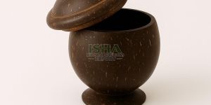 Handcrafted Coconut Shell Jar