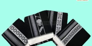 Black Printed Cotton Dhoti