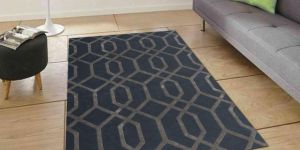 Midnight Blue Obsidian Vault Woolen Rug