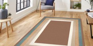Muted Tea Clay Brown Atelier Blocks Woolen Rug