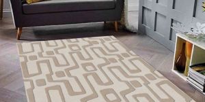 Taupe Ivory Maze Luxe Woolen Rug
