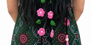 Crochet Parandi Pink, Green, Black