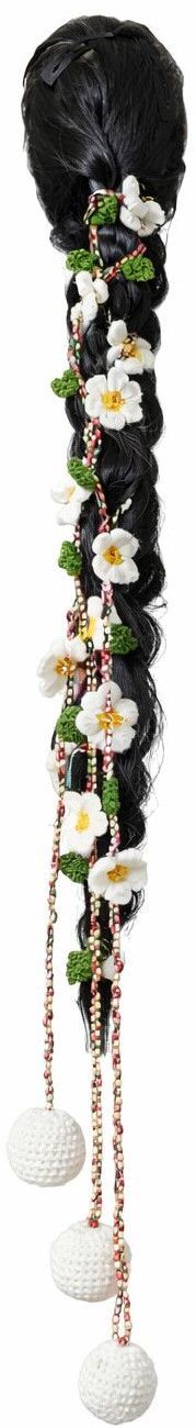 Crochet Parandi White, Black and Green