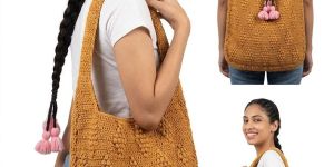 Handmade Cotton Crochet Yarn Bag