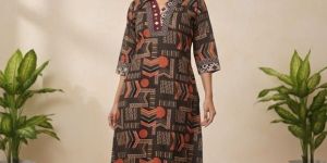 Ladies Abstract Print Indo Western Dress