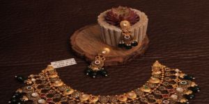 Royal Multistone Drop Fringe Necklace Set