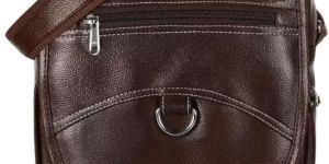 Stylish PU Leather Sling Cross Body Travel Office Messenger Bag