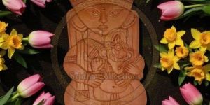 Terracotta Ganesha Parvati Idol