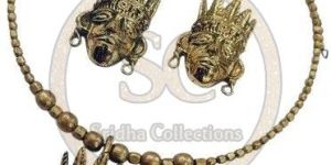 Tribal Boho Ethnic Brass Necklace Set