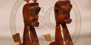 Wooden Bankura Horse Pair Statue