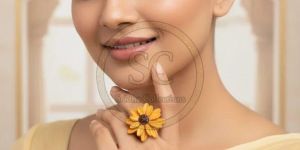 Yellow Flower Design Terracotta Finger Ring