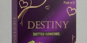 Destiny Grape Flavour Dotted Condom