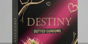 Destiny Strawberry Dotted Condom