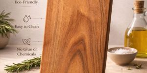 Vetrokraft Acacia Wood Cutting Board Solid Single Piece