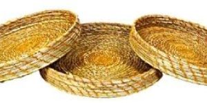 Natural Sabai Grass Round Tray