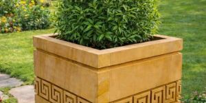 Sandstone Square Flower Pot