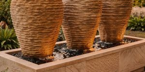 Brown Sandstone Water Fountain