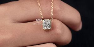 Radiant Cut Diamond Pendant Necklace