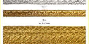 Heritage Pattern Metallic Uniform Lace Trim