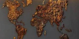 Resin World Map Sculpture