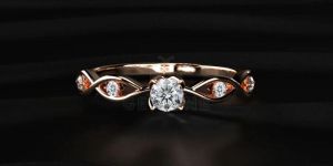 Round Shape Lab Diamond Five Stone Ring