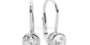 Women 2Ct Round Cut Lab Diamond Drop Earring 14K White Gold