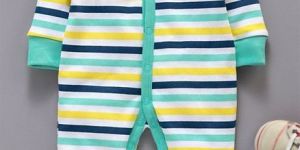 Green Striped Baby Romper