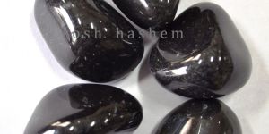 Black Agate Glossy Tumbled Stone