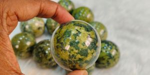 Natural Agate Stone Natural Stone Epidote Healing Crystal Sphere