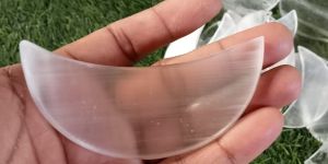 selenite half moon stone