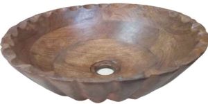 Wooden Round Wash Basin