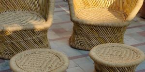 Bamboo Chair Table Set