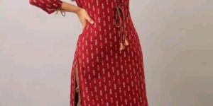 Women Paisley Printed Rayon Red Kurta