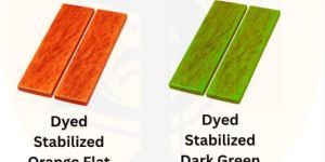 Dyed Stabilized Flat Bone Scales