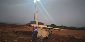 3 kw telescopic mobile solar tower light