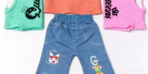 Baby Girl Fancy Top Jeans Set