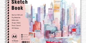 Drawing Books Multisize for Painting, Sketching, High GSM Paper with Sprial Binding