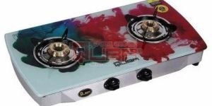 Quba S2 Smoke Designer Glass Top 2 Burner Manual Gas Stove